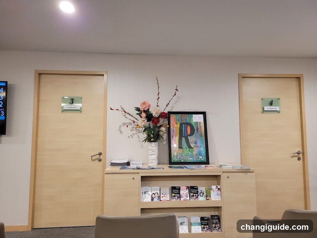 Reception Area with Room Doors and Decor