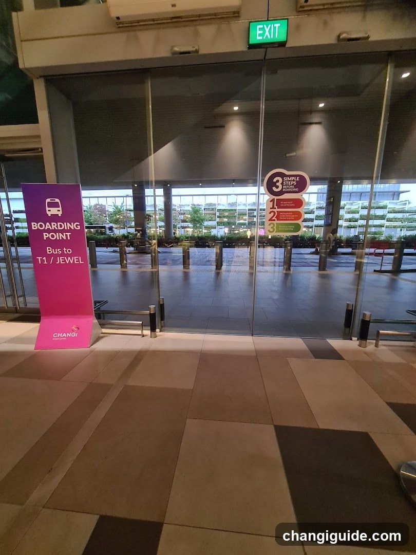 Changi Airport Bus Boarding Point