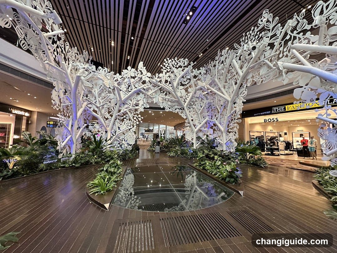 White Tree Installation in Mall