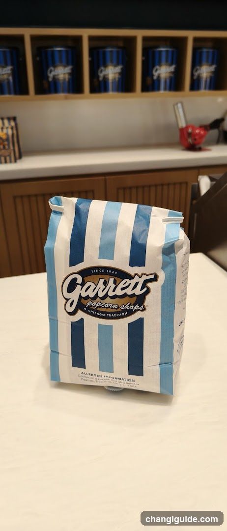 Garrett Popcorn Shop bag on table
