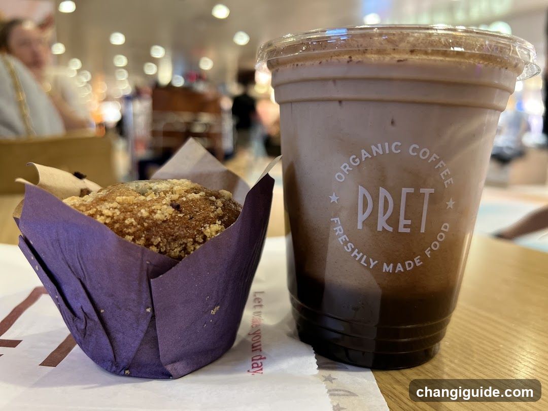 Coffee and Muffin at Pret