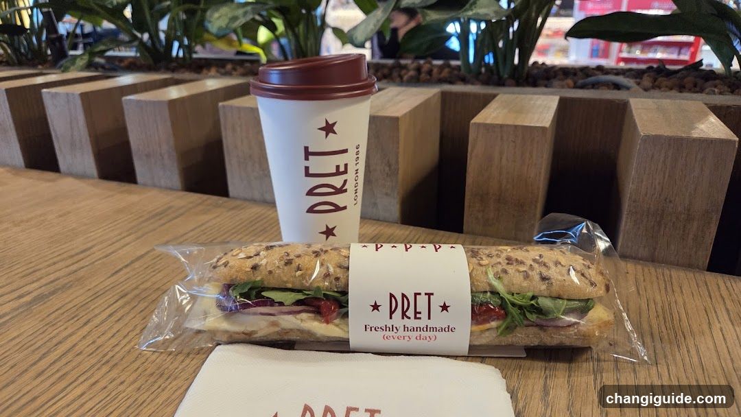 Pret A Manger Sandwich and Coffee