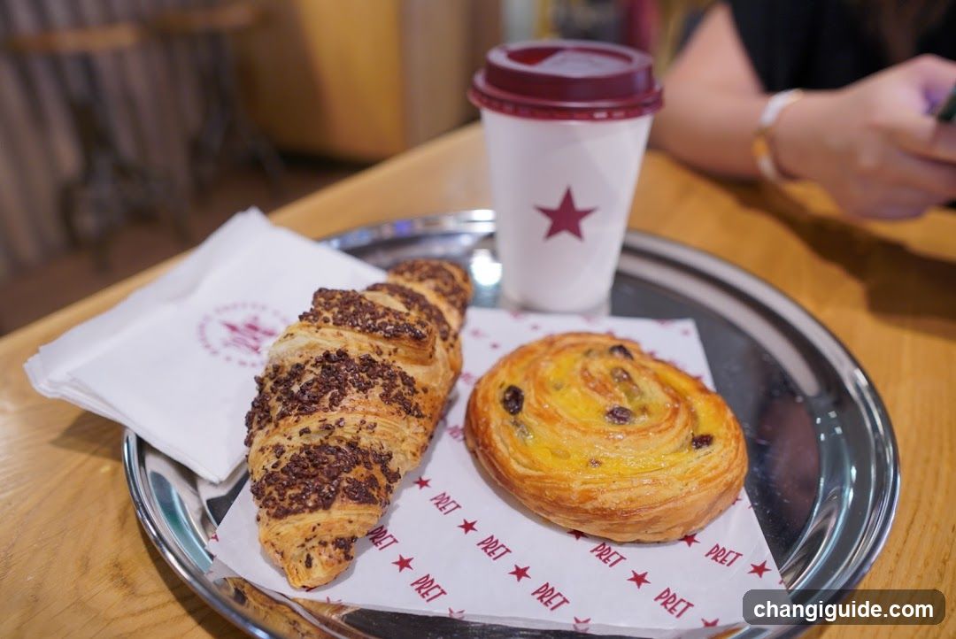 Croissant and Pastry with Coffee
