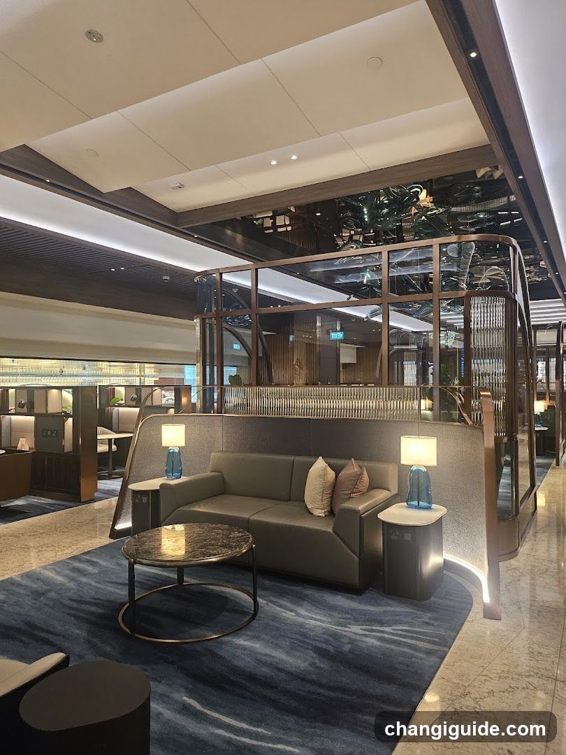 Lounge Interior with Modern Furniture and Lighting