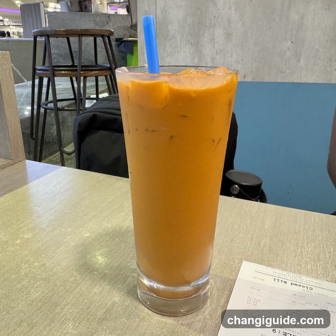 Iced Orange Drink at Cafe
