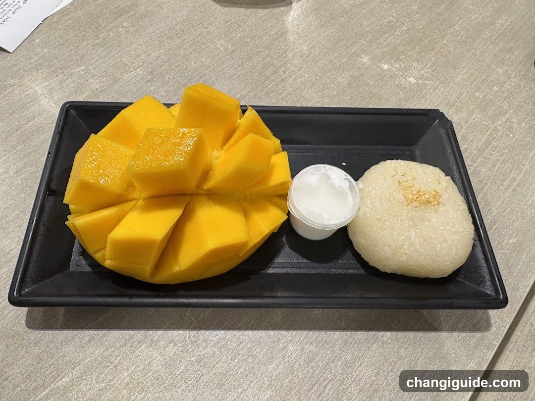 Mango Sticky Rice with Coconut Syrup