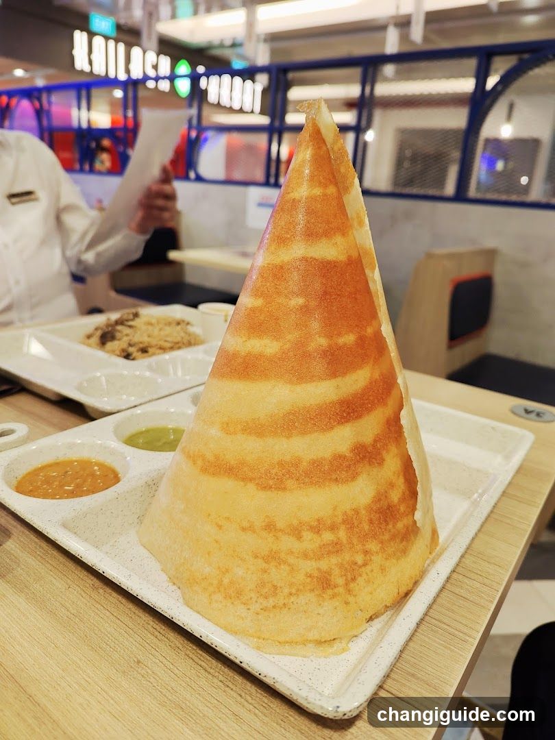 Cone-shaped Crepe with Sauces