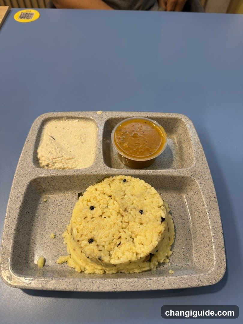 Meal Tray with Rice and Sauce