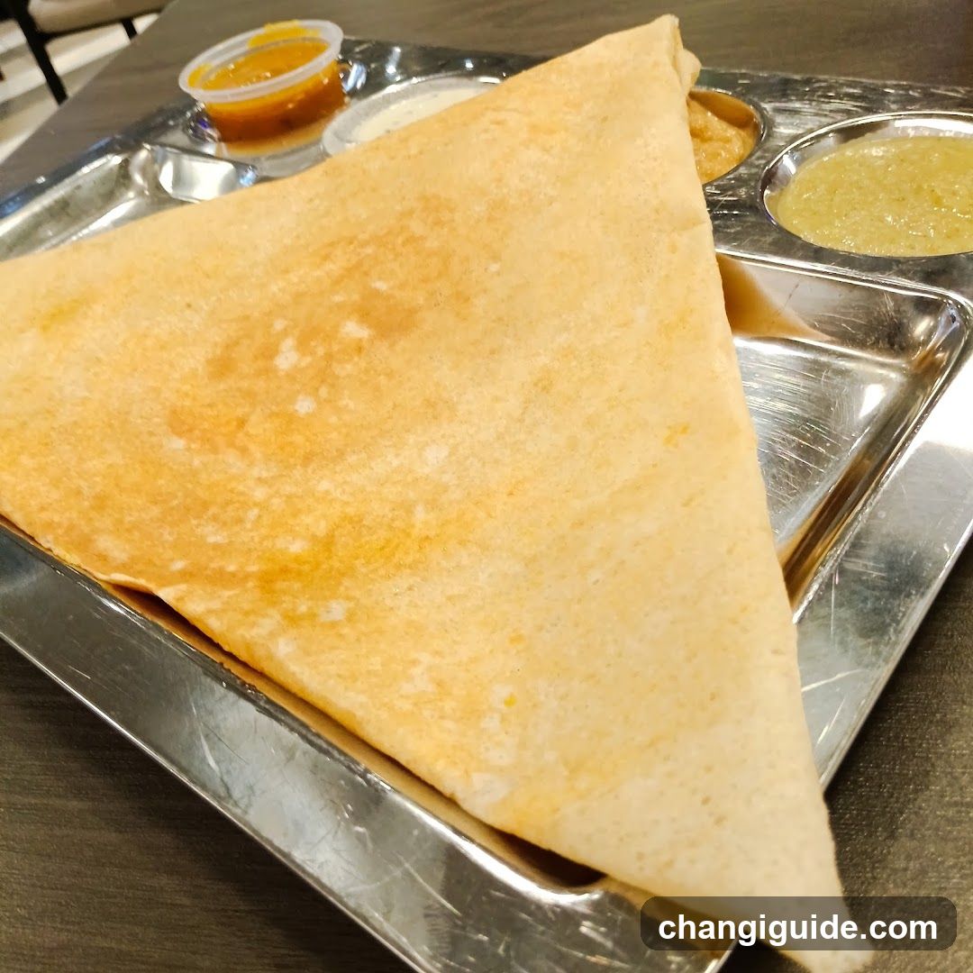 Dosa with Sides on Tray