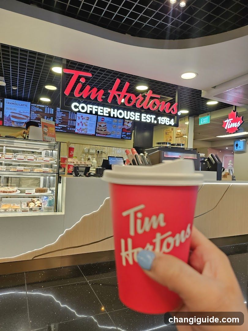 Tim Hortons Interior with Coffee Cup