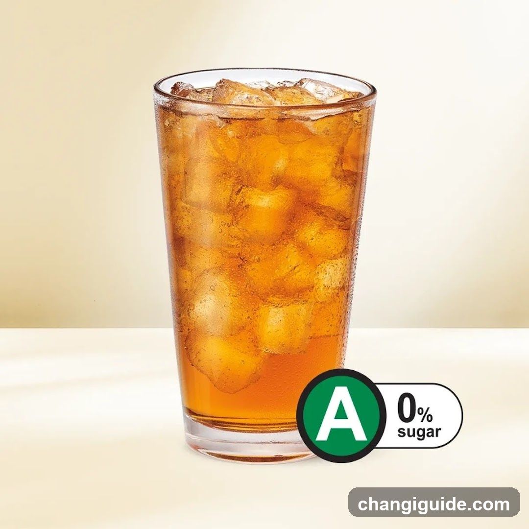 Iced Tea with Zero Sugar Label