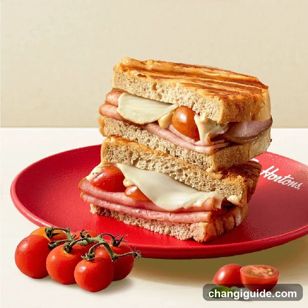 Grilled Sandwich with Ham and Cheese