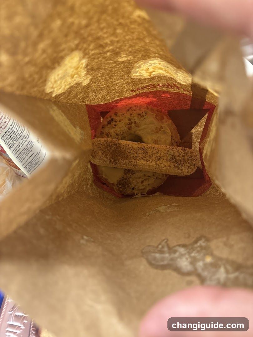 Bagel in Paper Bag