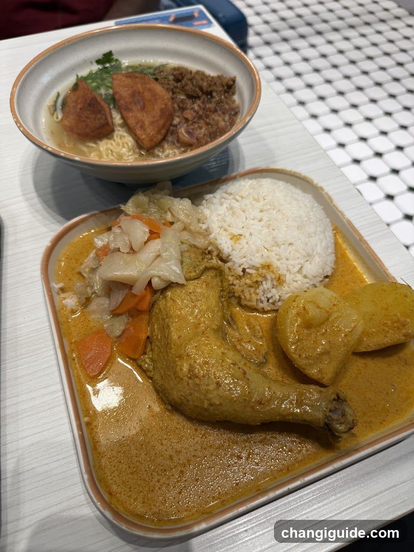 Curry Chicken and Ramen Meal