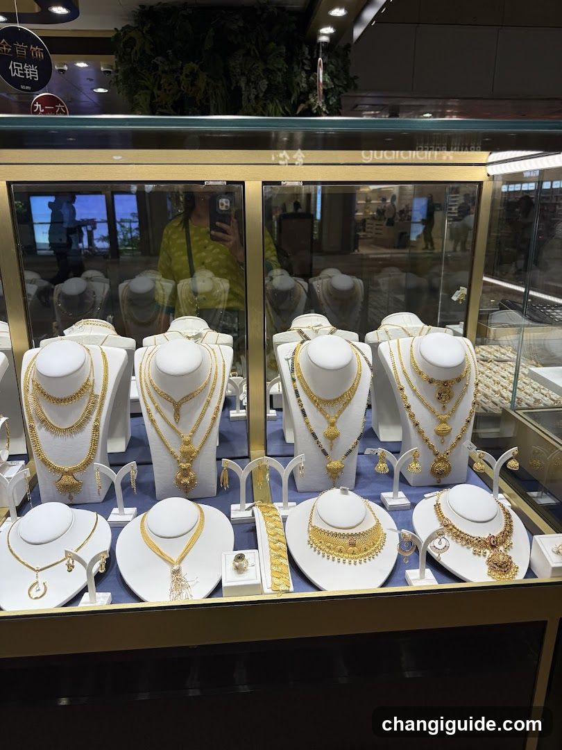 Gold Jewelry Display Case
