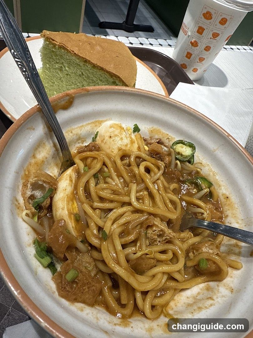 Noodle Dish with Cake