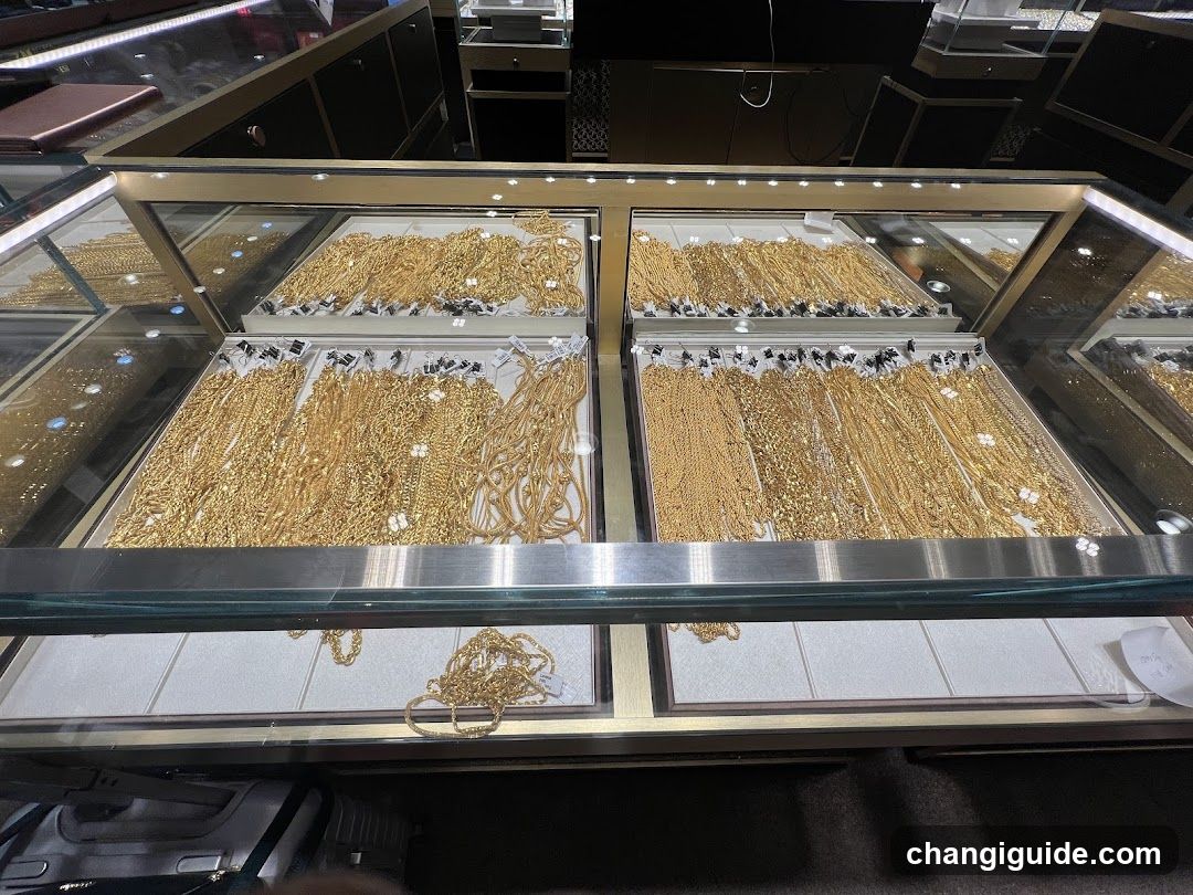Gold Jewelry Display Case