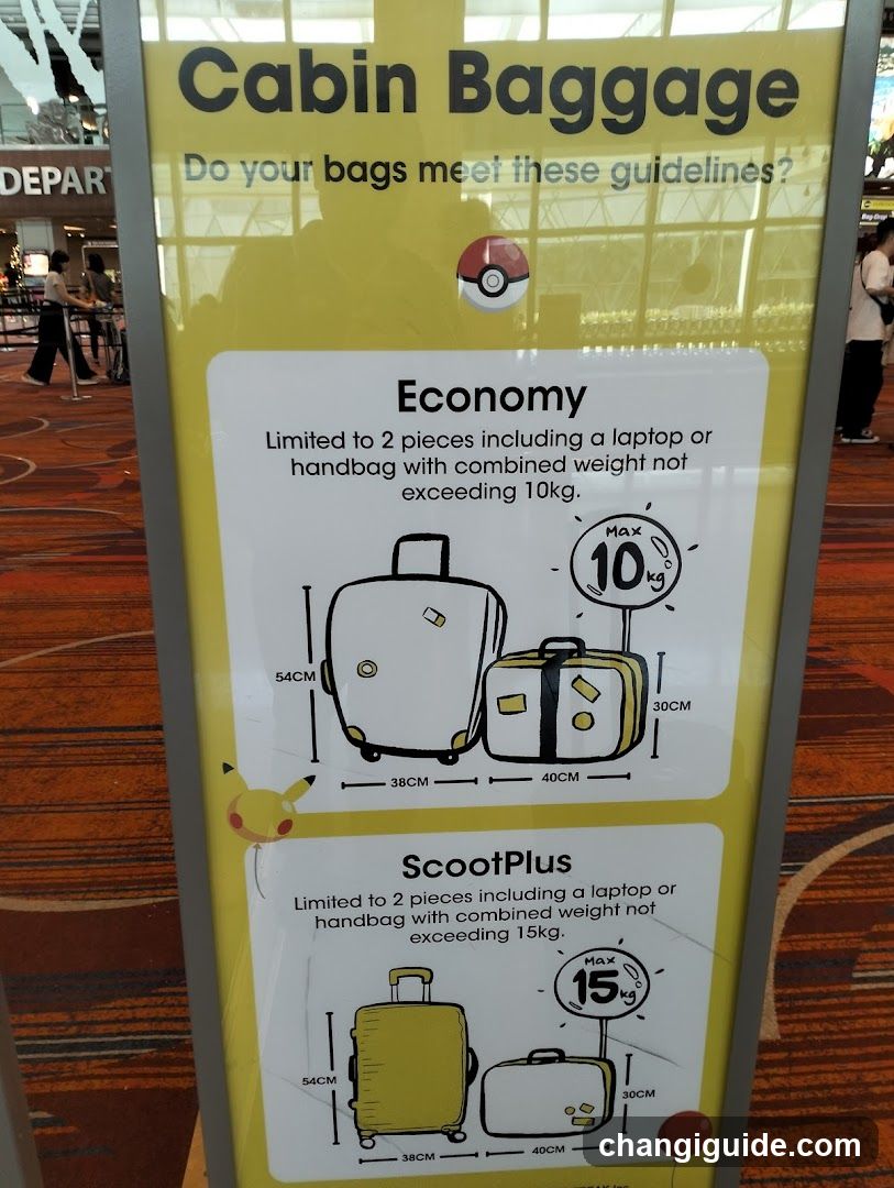 Cabin Baggage Guidelines Sign