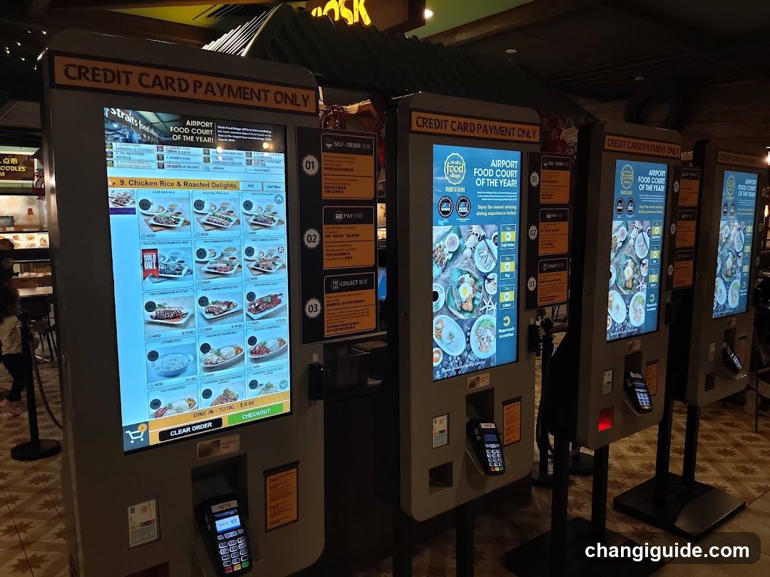 Airport Food Court Self-Service Kiosks