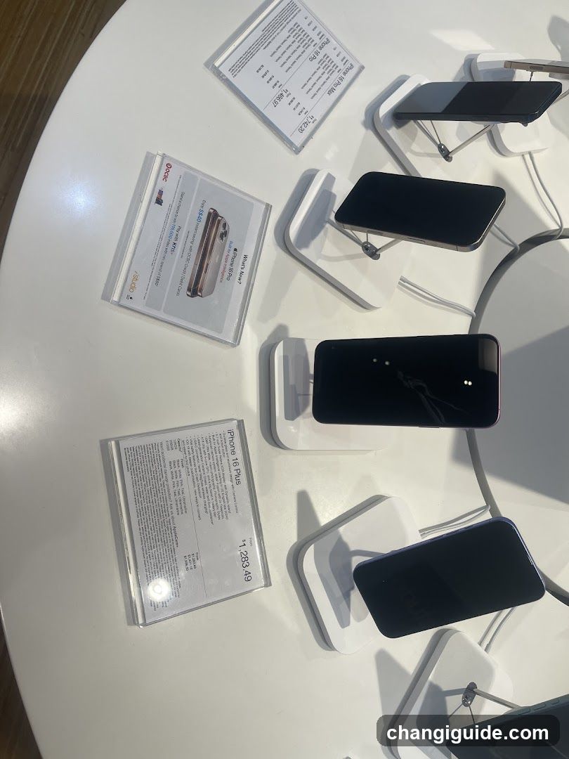 Smartphone Display Table