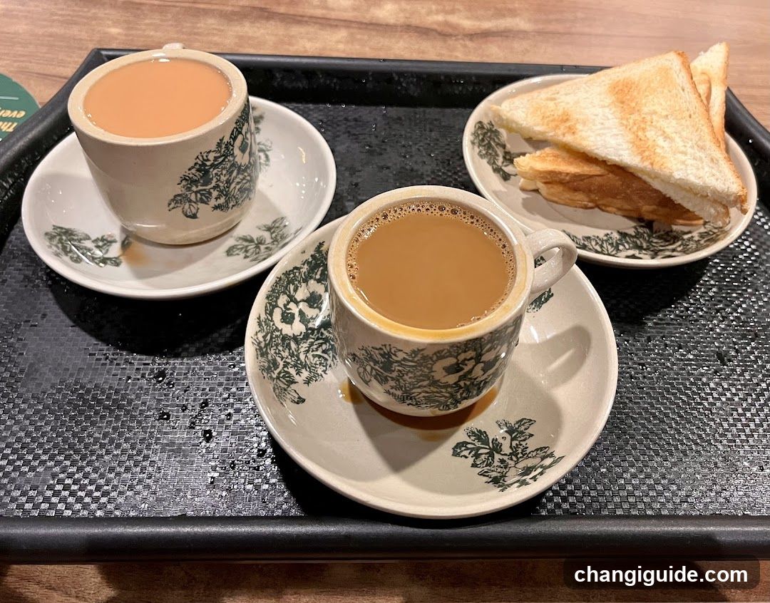 Kopi-O-Mee with Toast