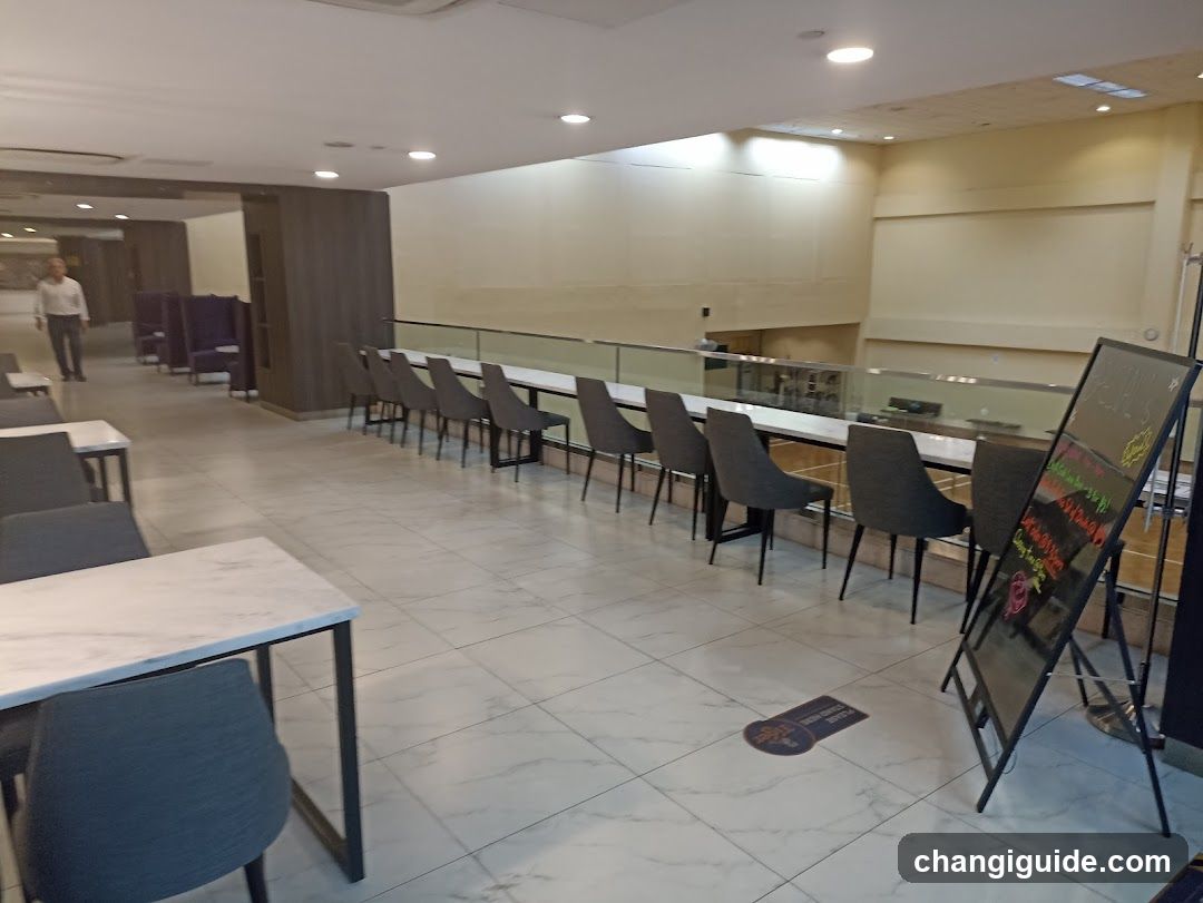 Restaurant Interior with Menu Board