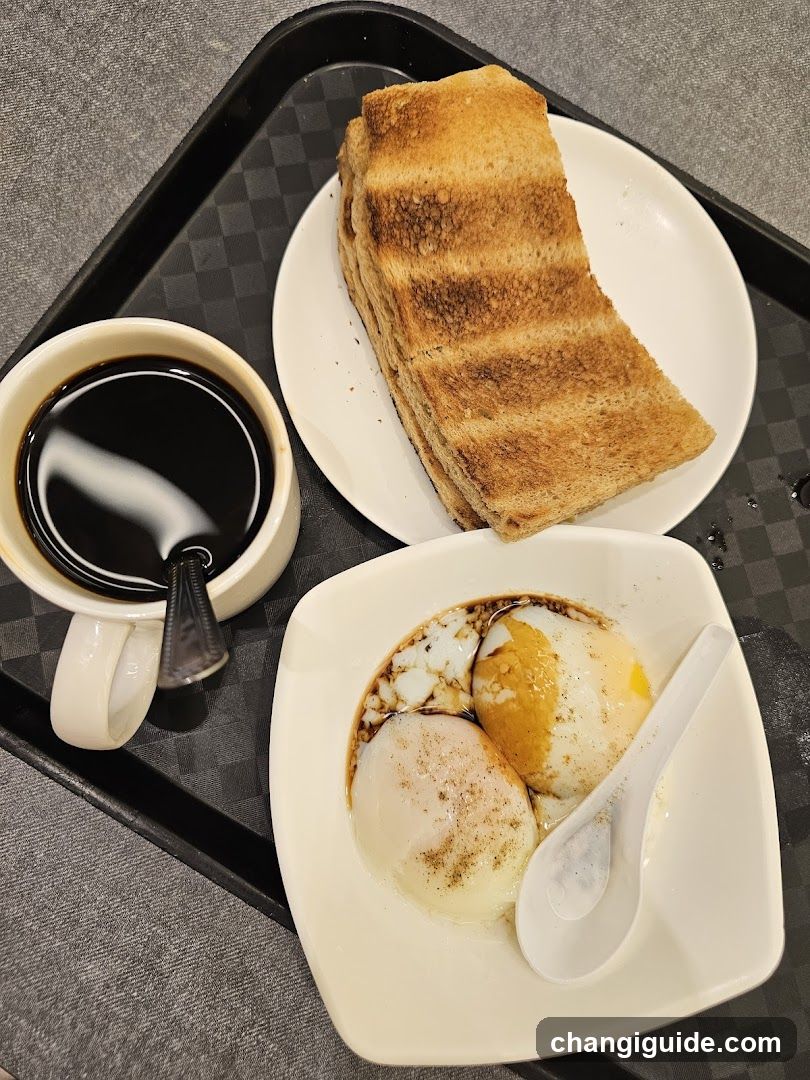 Breakfast Tray with Toast and Eggs