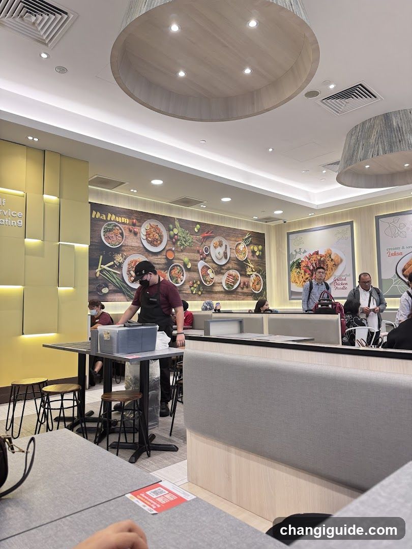 Restaurant Interior with Staff and Patrons