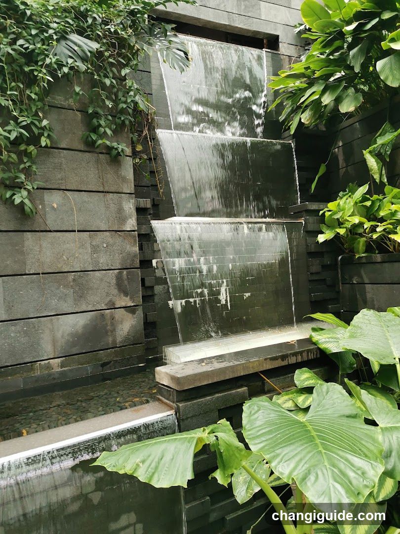 Waterfall Feature with Greenery