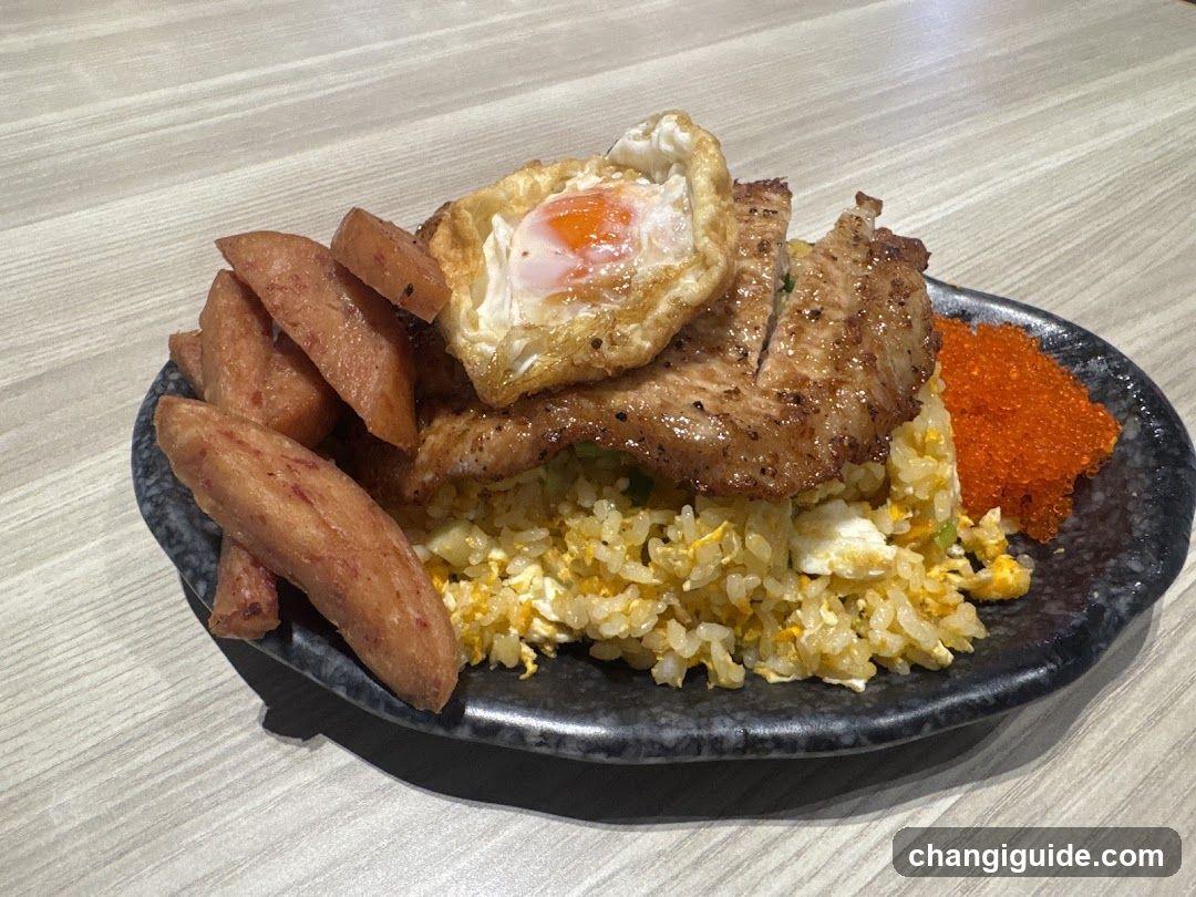 Fried Rice Bowl with Egg and Sausage