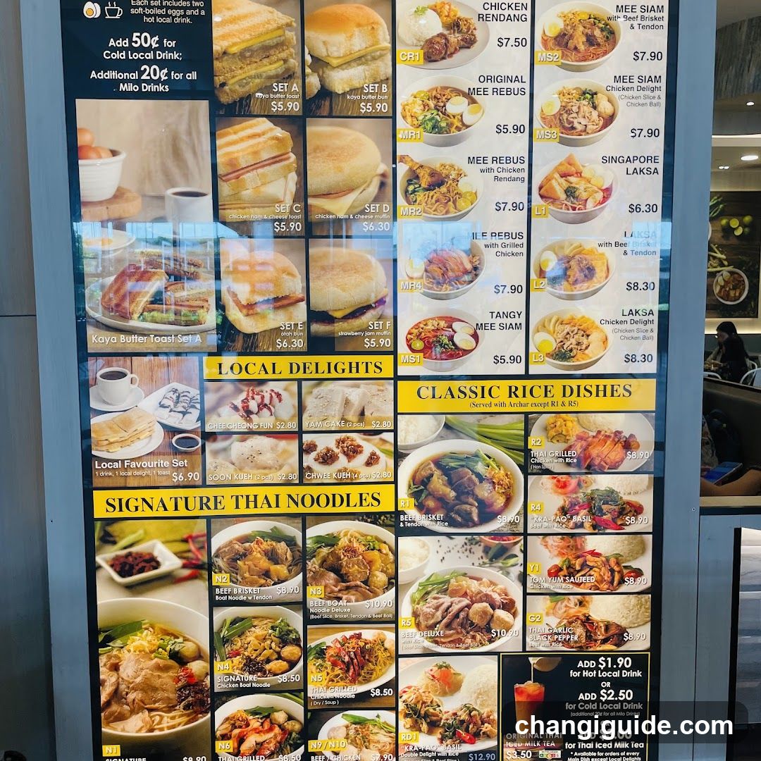 Thai Restaurant Menu Board