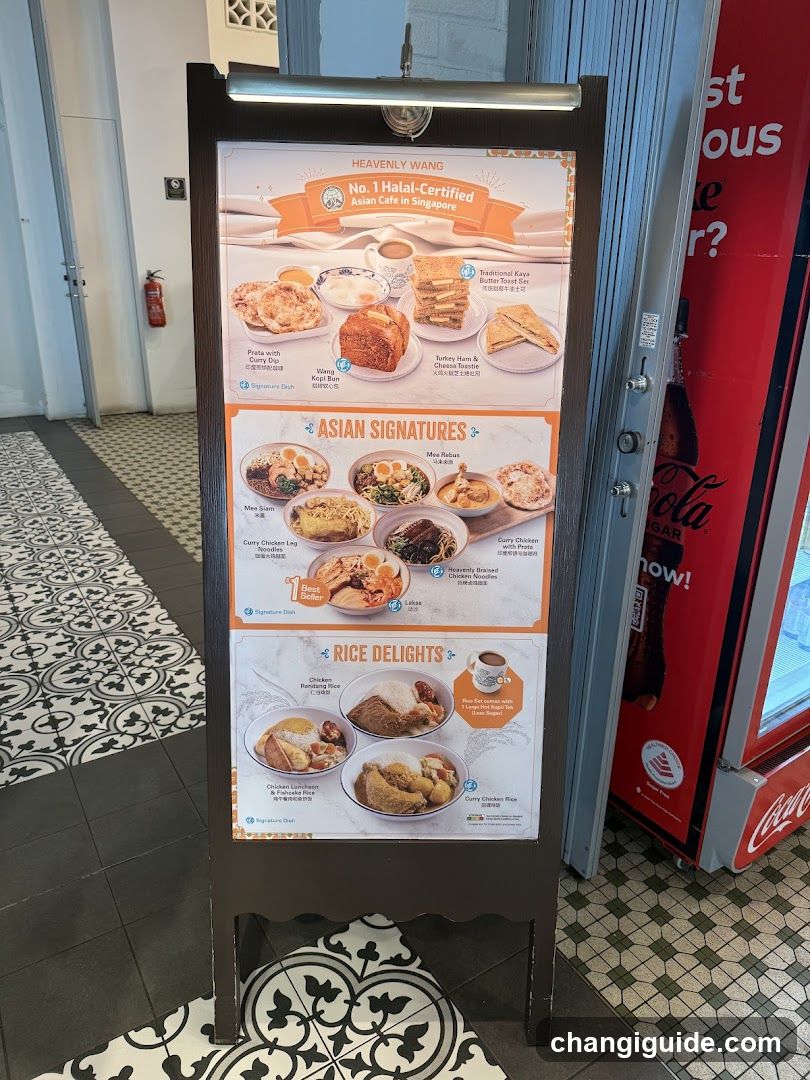 Heavenly Wang Cafe Menu Board