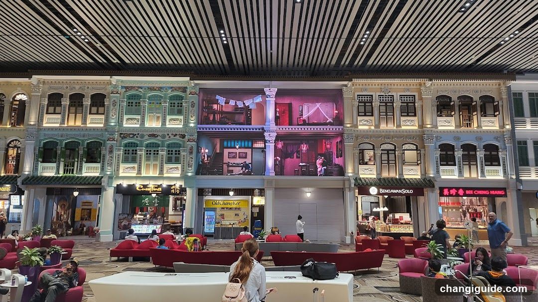 Shopping Mall Interior with Decorative Facade