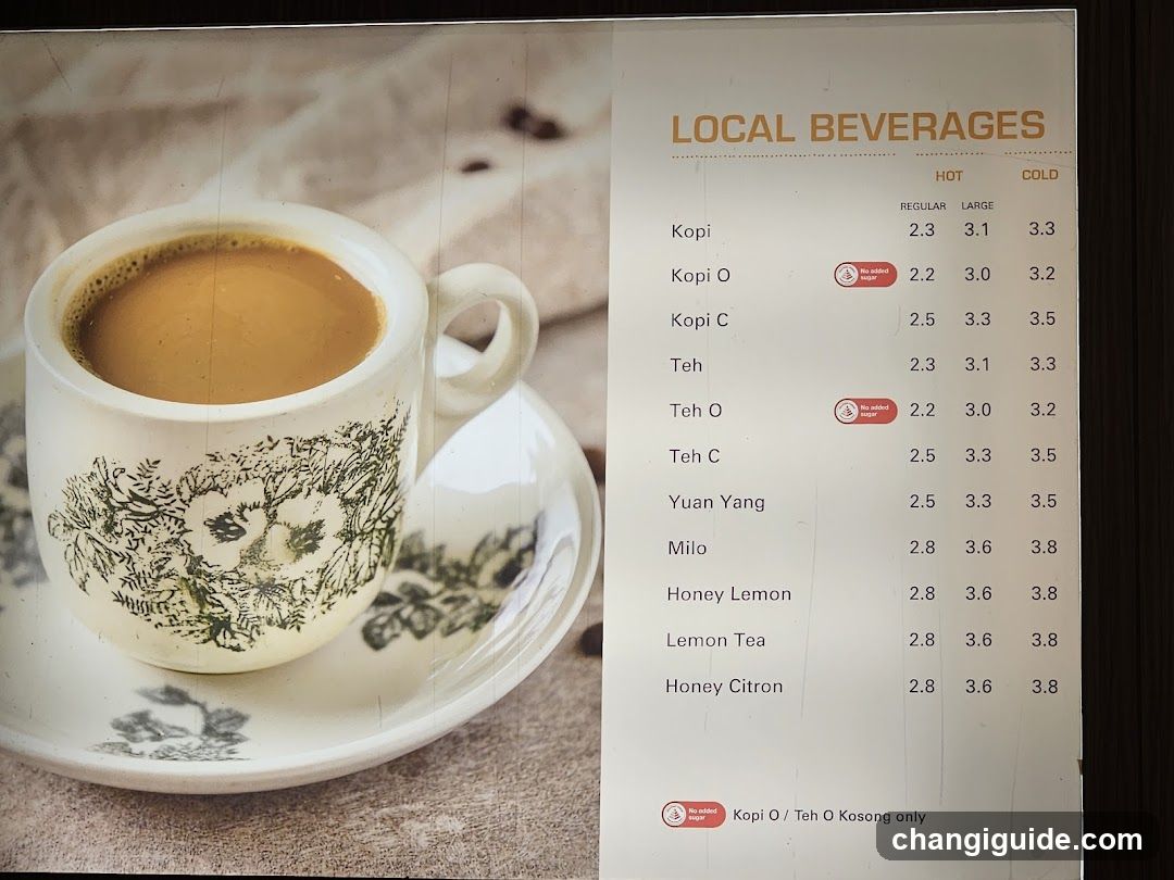 Local Beverages Menu