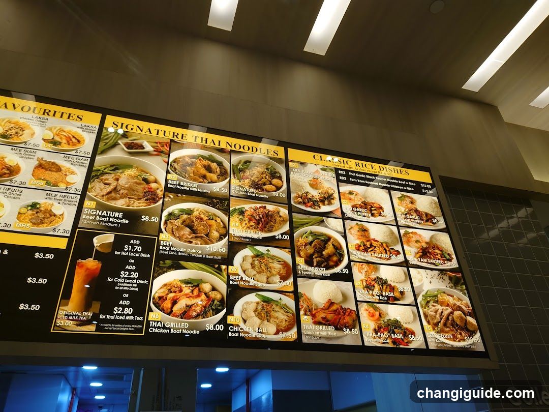 Thai Noodle Menu Board