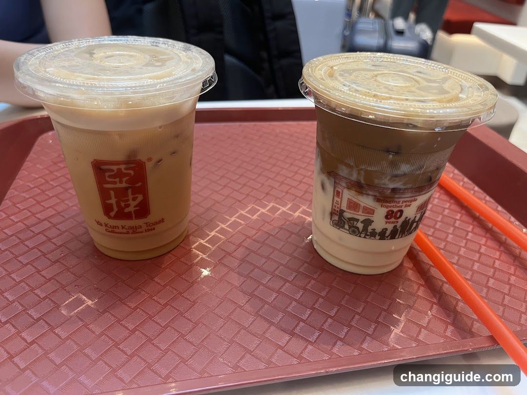 Iced Coffee Drinks on Tray