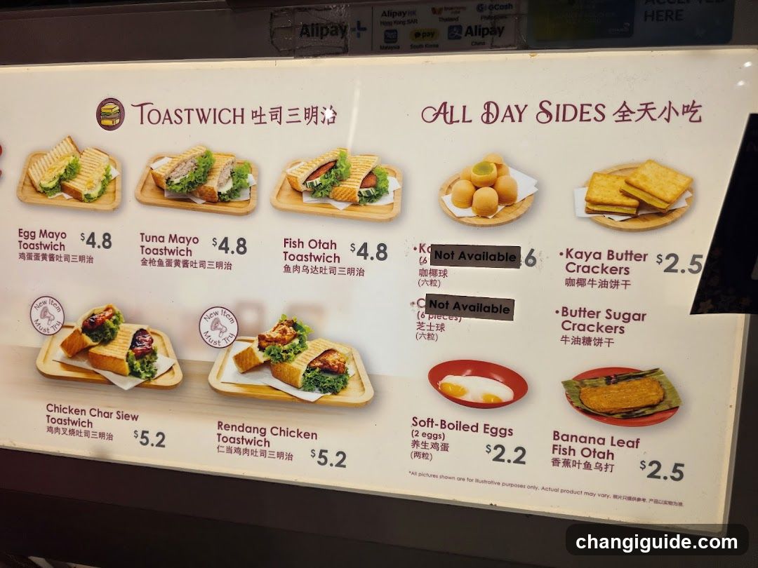 Toastwich Menu Board