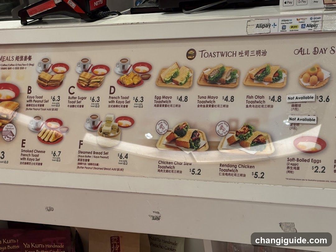 Toastwich Menu Board