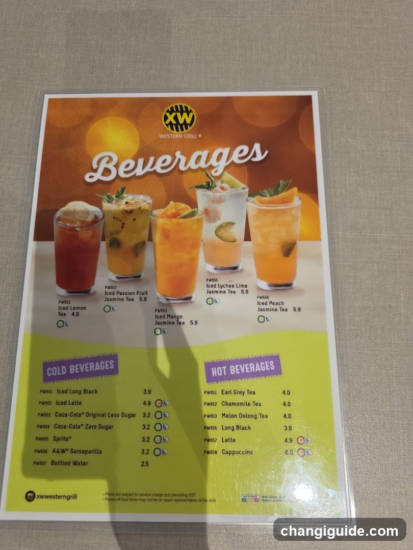 Western Grill Beverages Menu