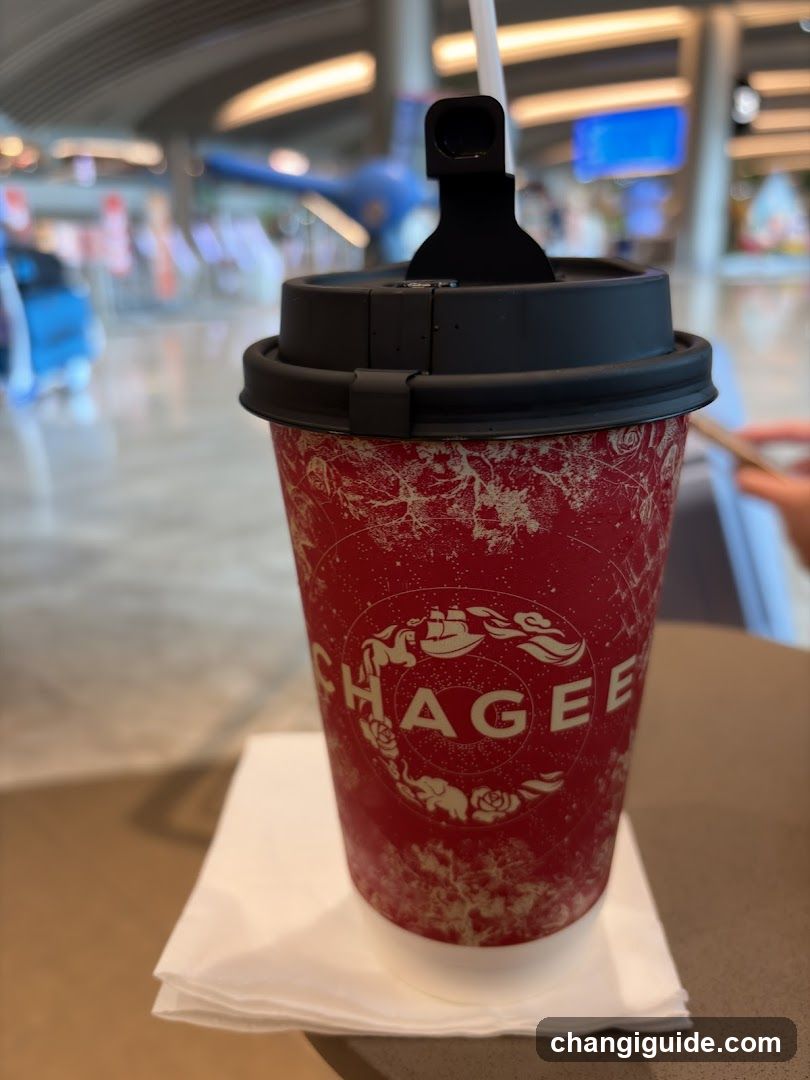 Chagee Cup in Airport Terminal