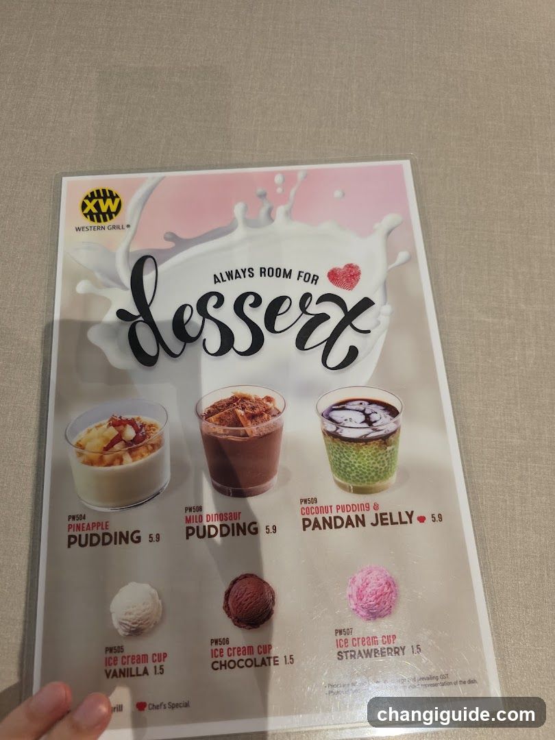 Dessert Menu