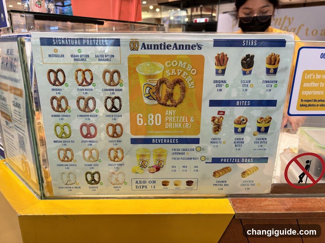 Auntie Anne's Menu Board