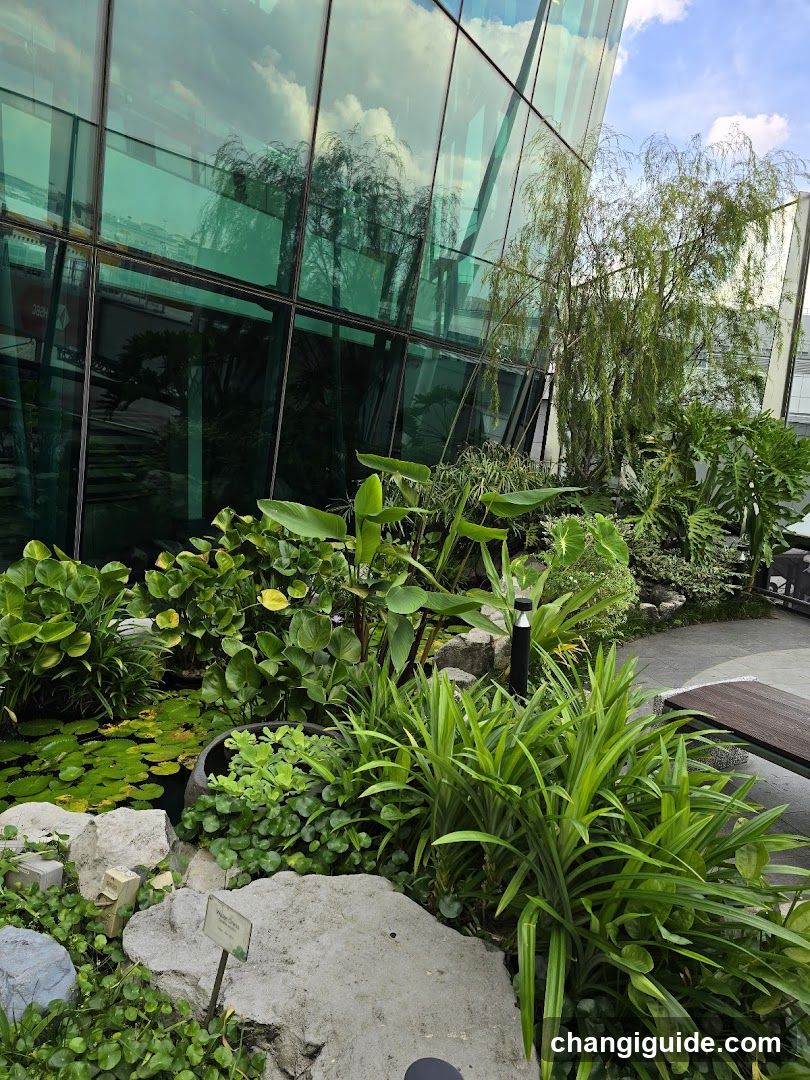 Garden Scene with Glass Building