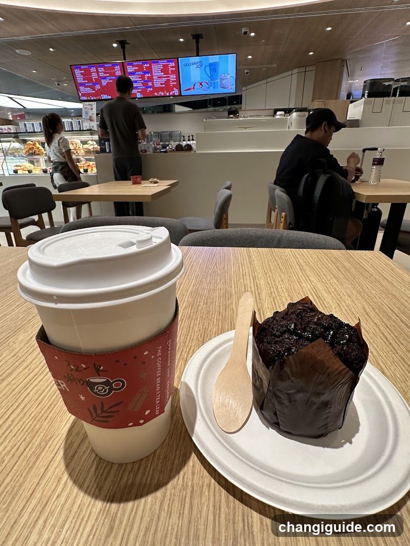 Coffee and Muffin at Cafe Interior
