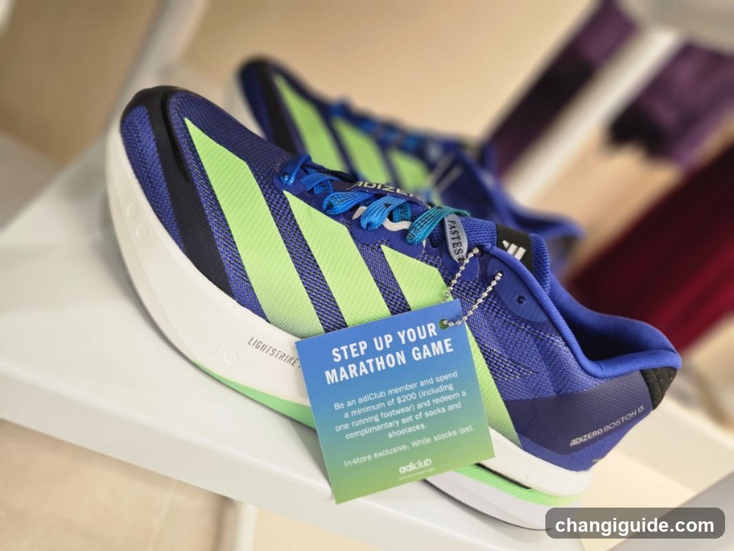 Adidas Running Shoes Display