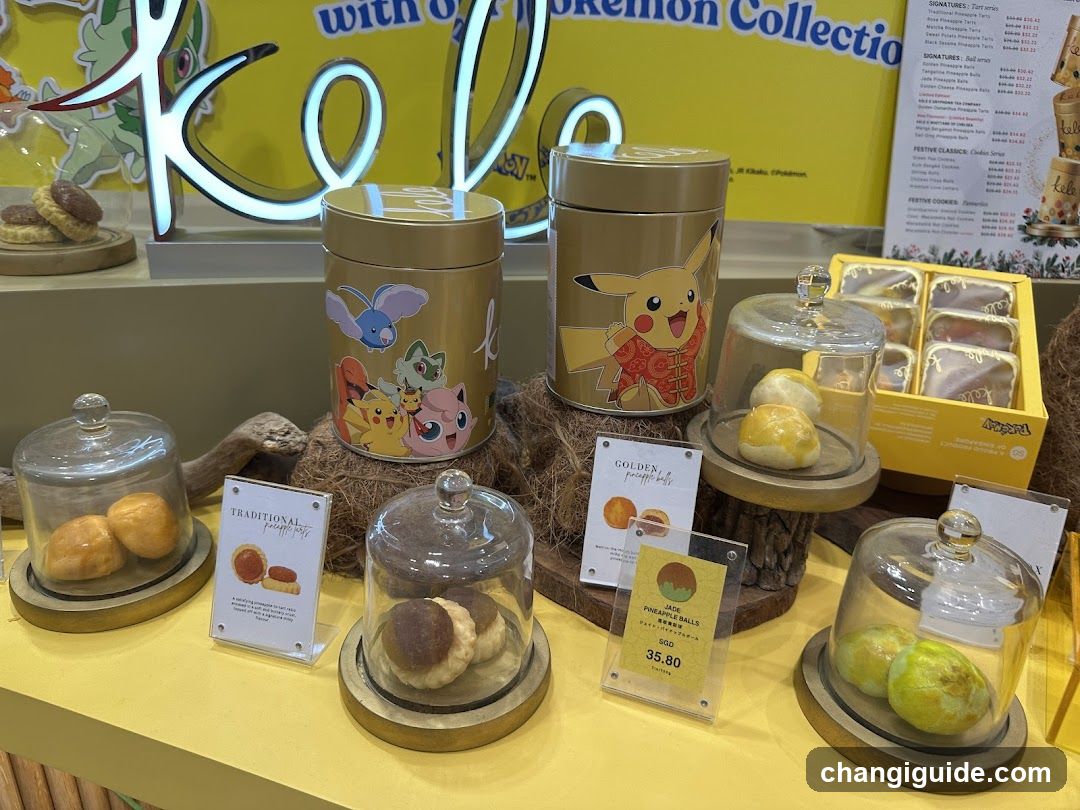 Pokémon-themed bakery display