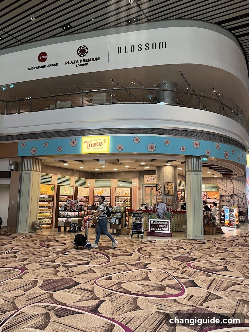 Airport Terminal Interior with Storefronts