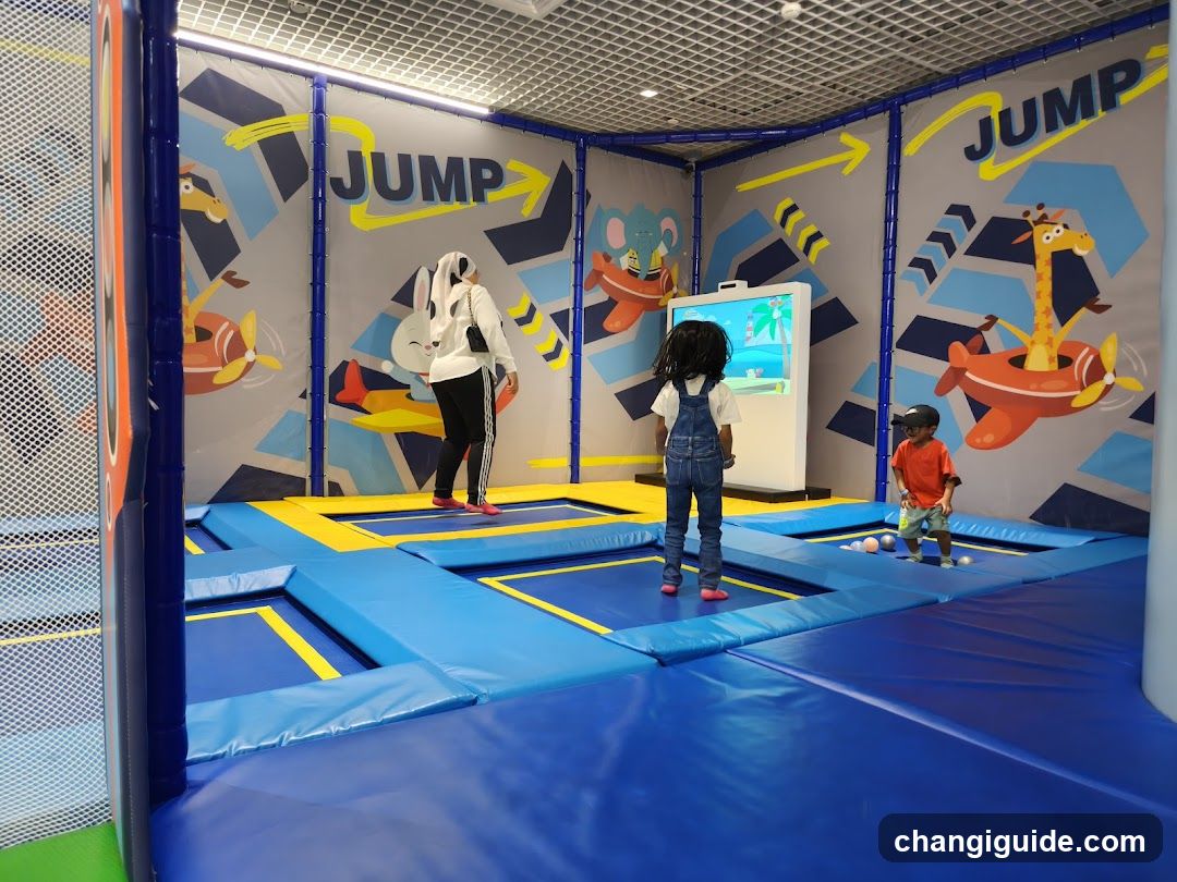 Indoor Trampoline Park Scene