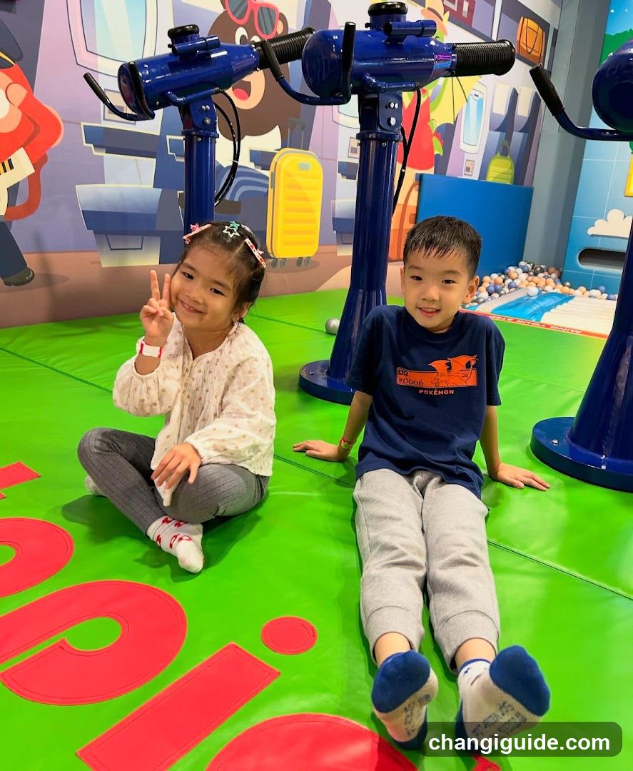 Kids playing in indoor play area