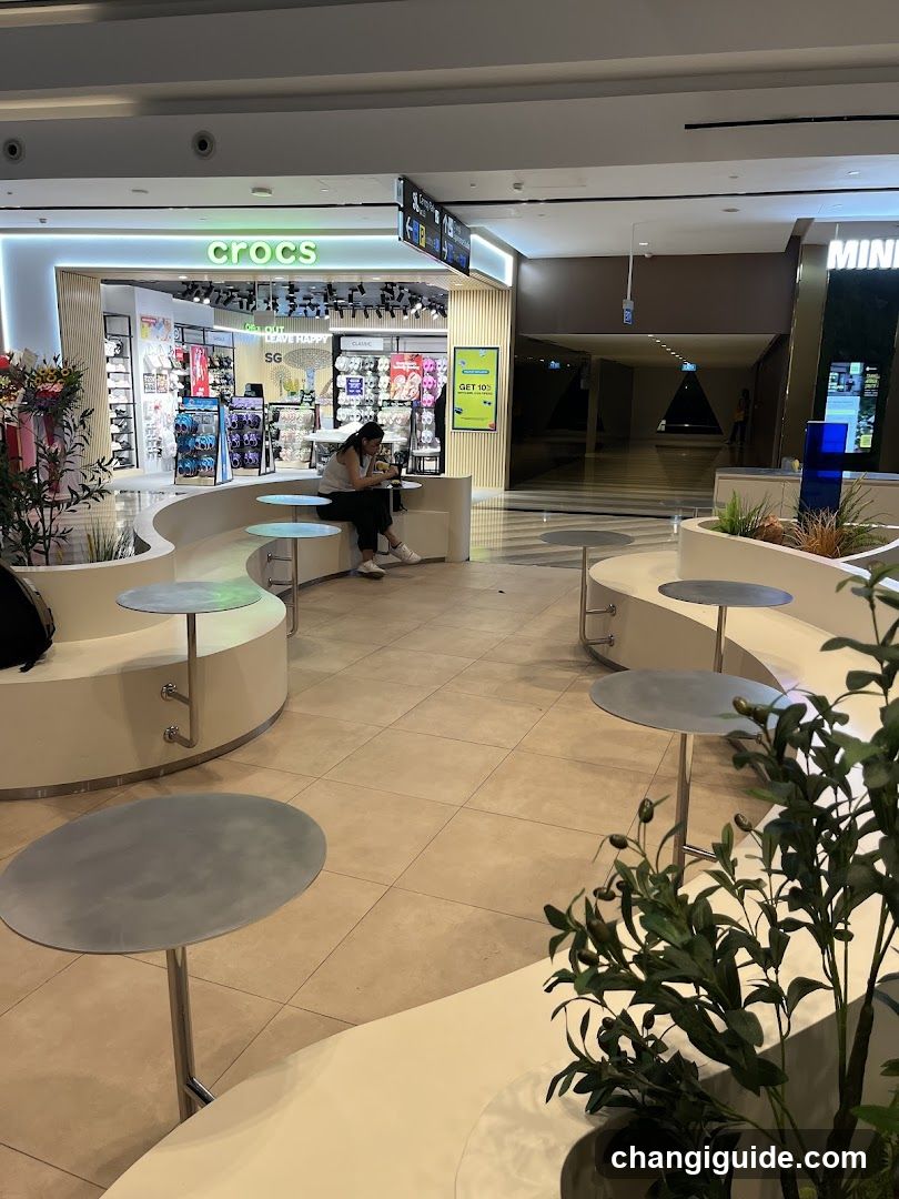 Shopping Mall Interior with Crocs Store